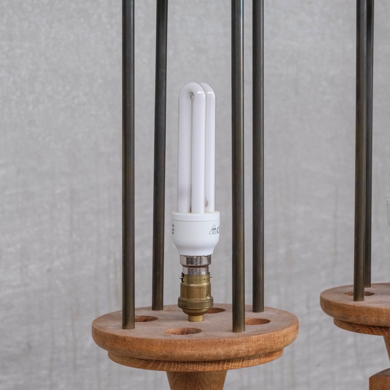 Pair Of Guillerme Et Chambron Mid Century French Table Lamps photo 995.0
