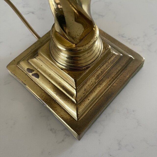 Barley Twist Lampstand With A Crocodilia Velvet Material By Becca Who photo vinterior