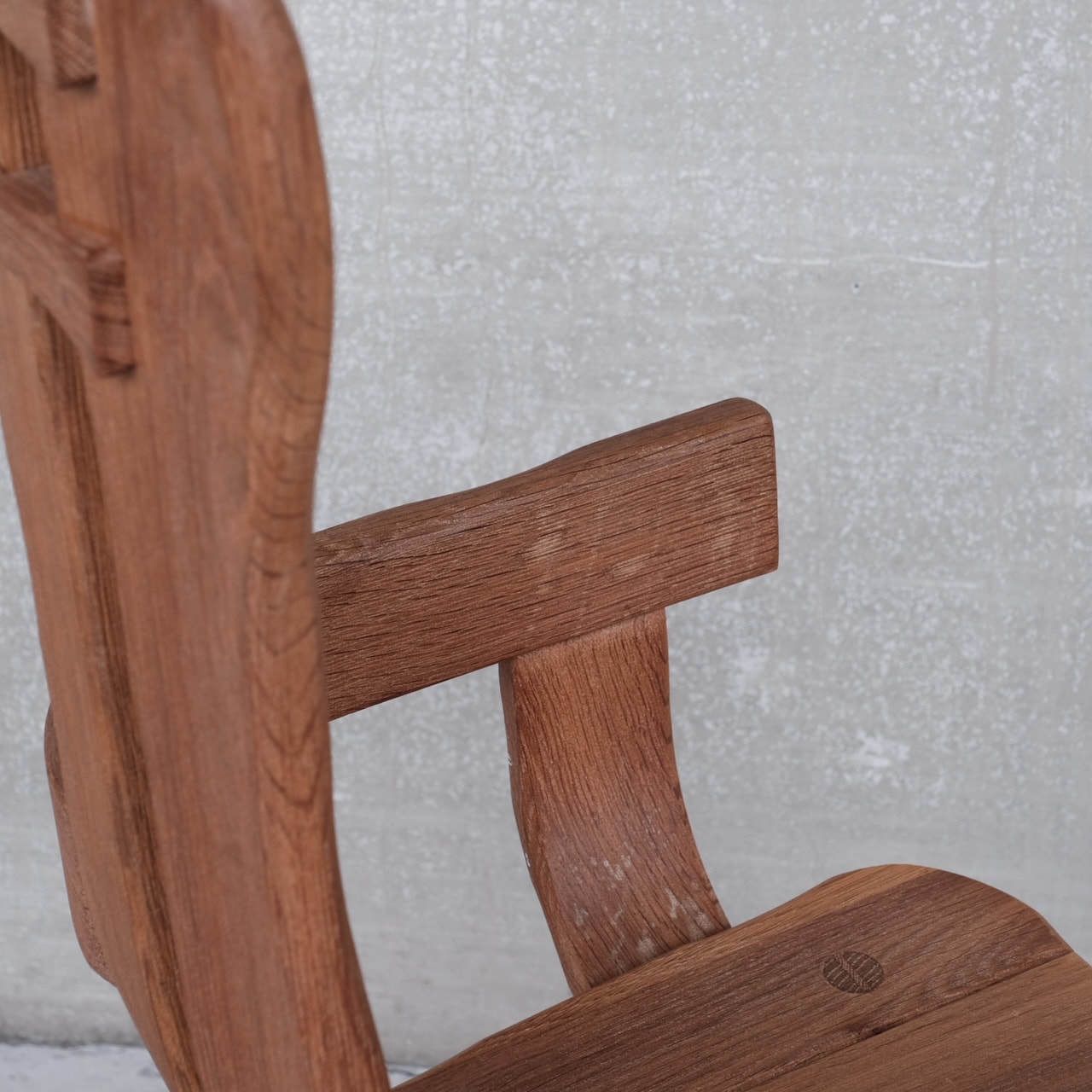 Belgium Oak Brutalist Mid Century Chairs By De Puydt (4) photo 550.0