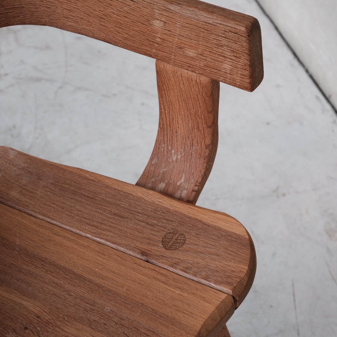 Belgium Oak Brutalist Mid Century Chairs By De Puydt (4) photo vinterior