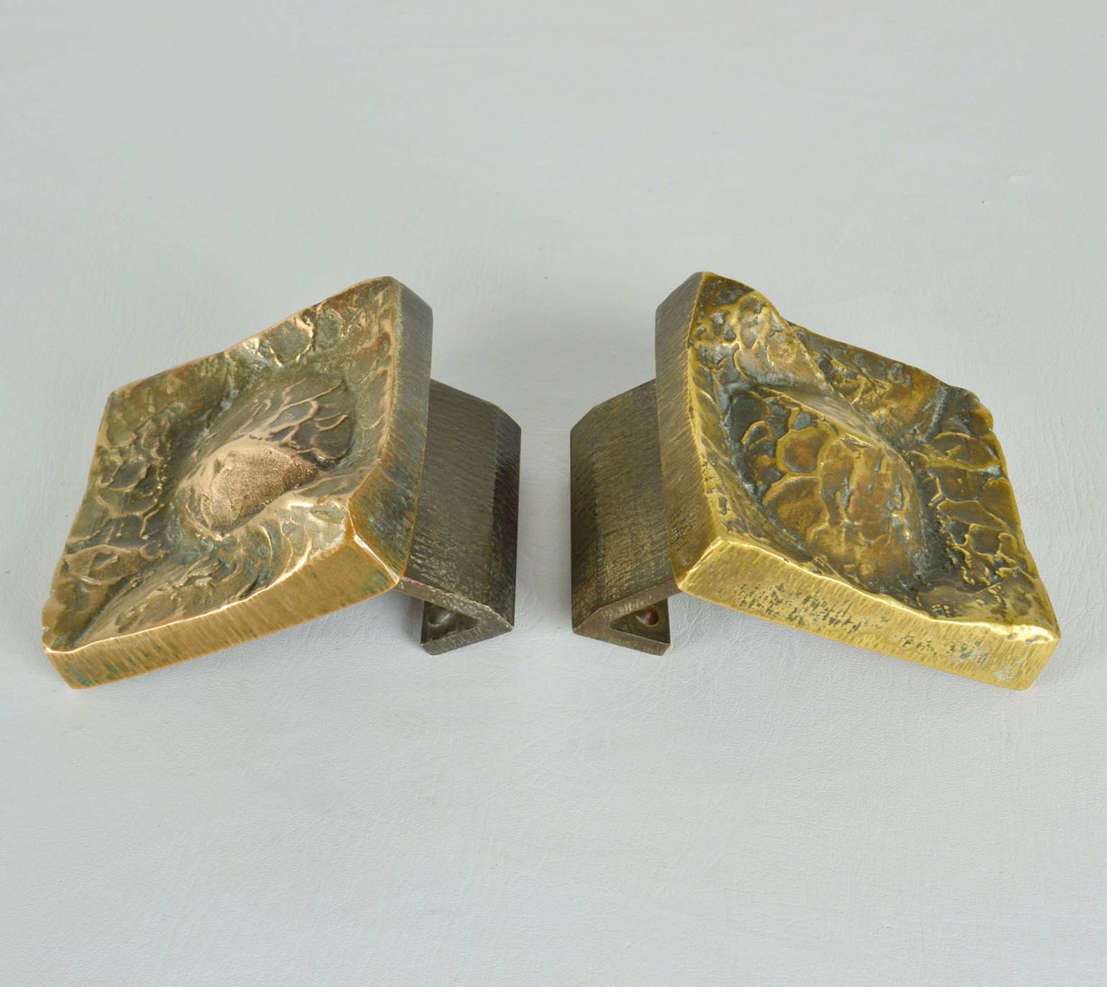Tree Pairs Of Square Bronze Push Pull Door Handles With Tree Relief photo furniture