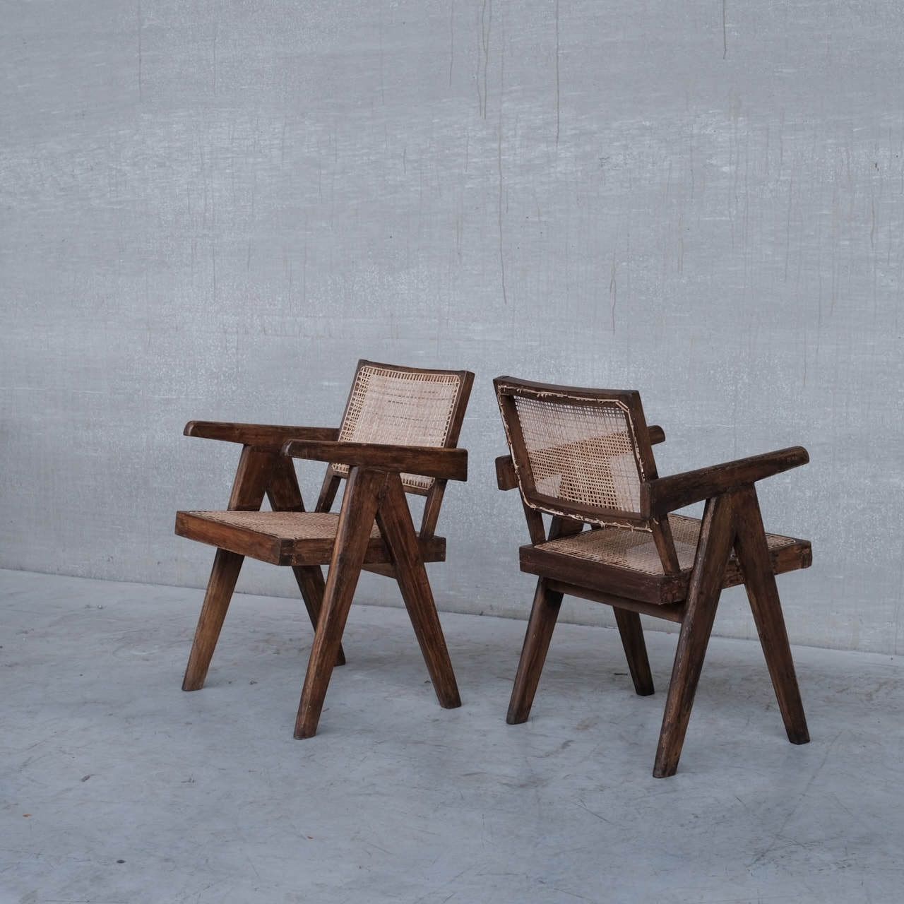 Pierre Jeanneret Pair Of Mid Century Office Armchairs photo for sale