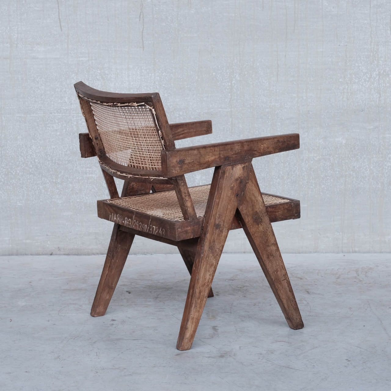 Pierre Jeanneret Mid Century Office Cane Chair Pj Si S8 B photo for sale