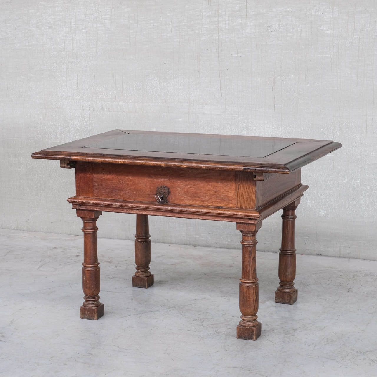 Furniture Antique Italian Money Changers Desk With Hidden Storage photo