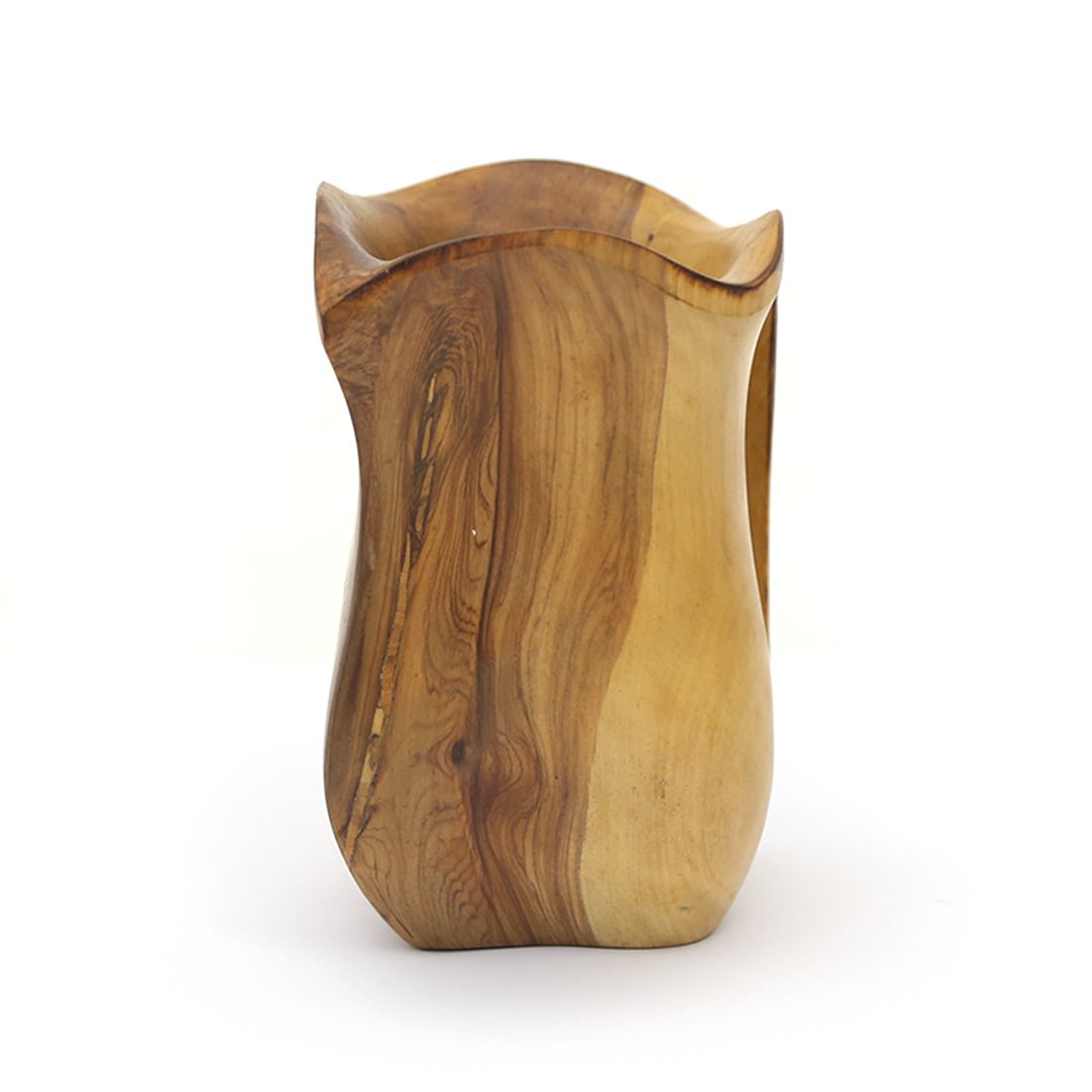 Shaped Wooden Jug / Vase In The Style Of Alexandre Noll, 1960's photo vinterior