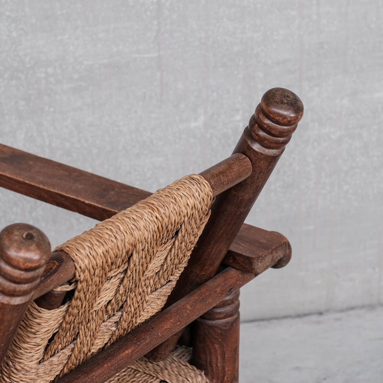 French Art Deco Cord And Oak Armchair Attr. To Charles Dudouyt photo 2500.0