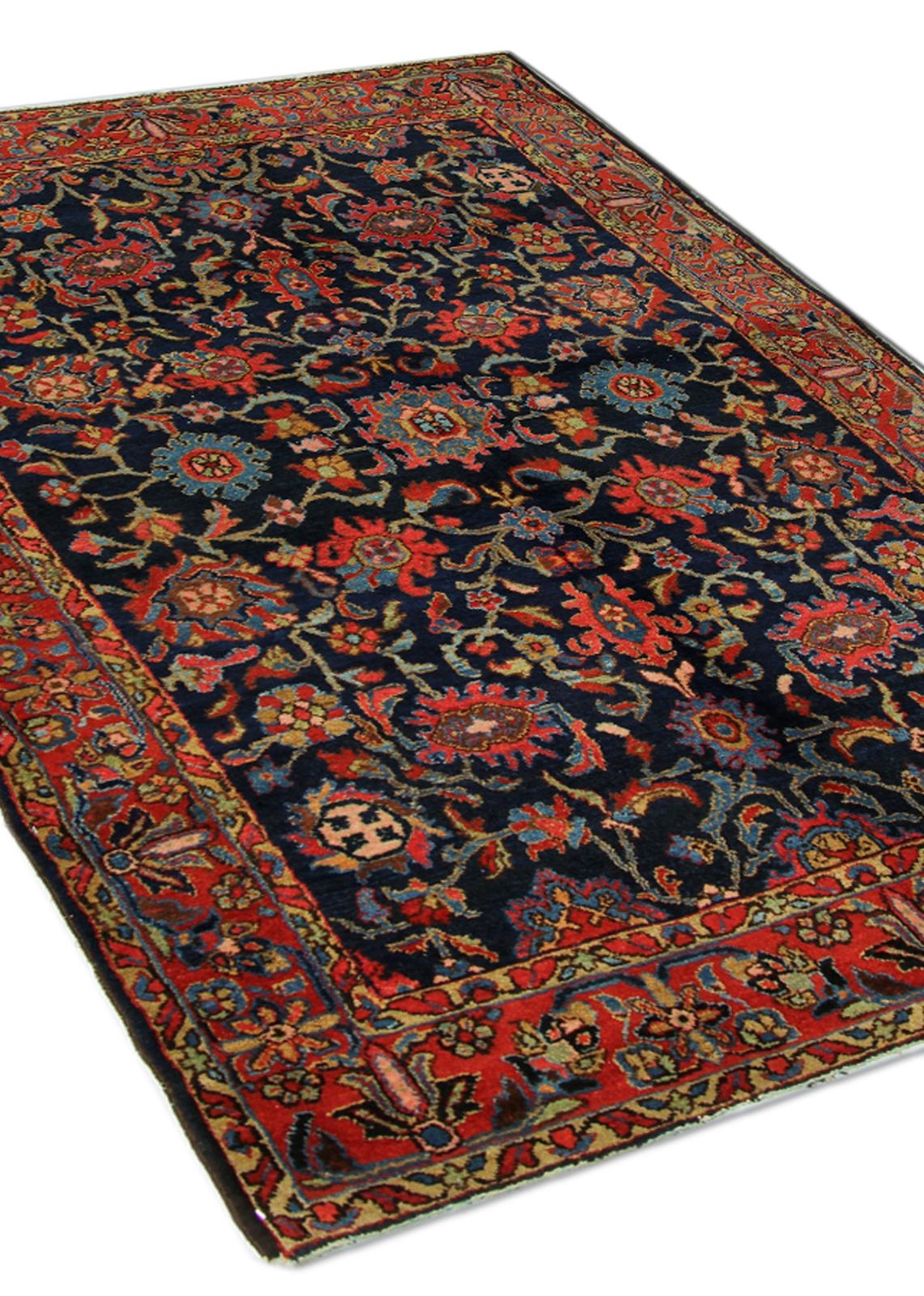 Handmade Antique Rugs Traditional Carpet Floral Wool Living Room Rug 138x198cm photo furniture