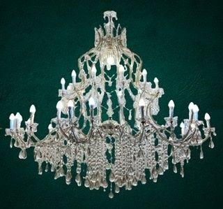 photo vintage Gigantic Italian Crystal Chandelier 1950’s Fully Restored