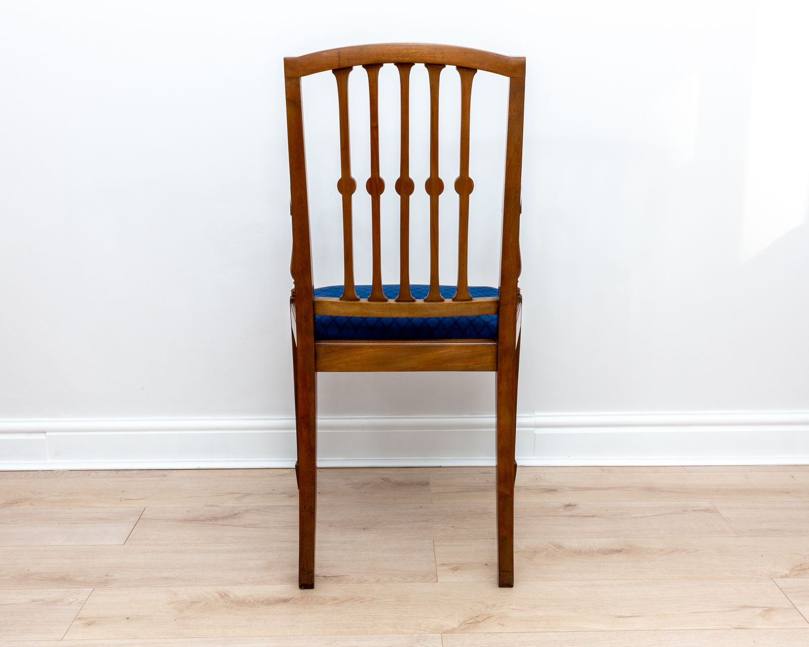 Furniture Fine English Regency Sheraton Revival Antique Mahogany Inlaid Armchair photo