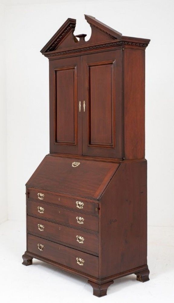 George II Bureau Bookcase   18th Century Mahogany photo for sale