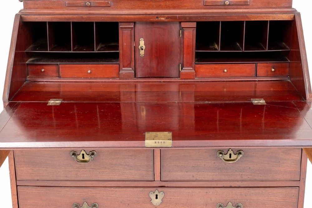 photo furniture Georgian Bureau Bookcase Mahogany Antique