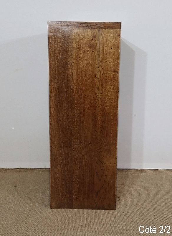 Furniture Small Filing Cabinet In Solid Oak – 1950 photo