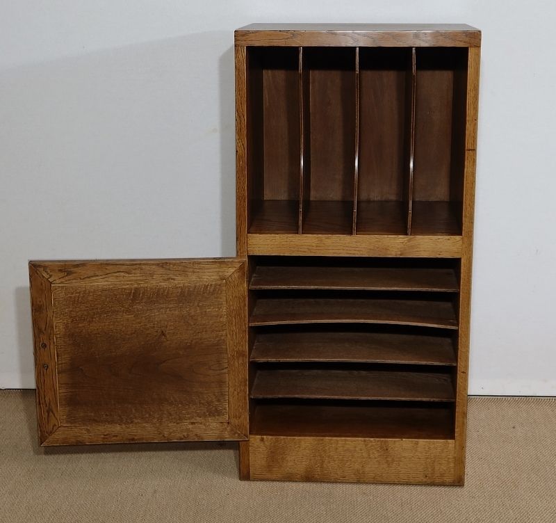 1895.2 Small Filing Cabinet In Solid Oak – 1950 photo