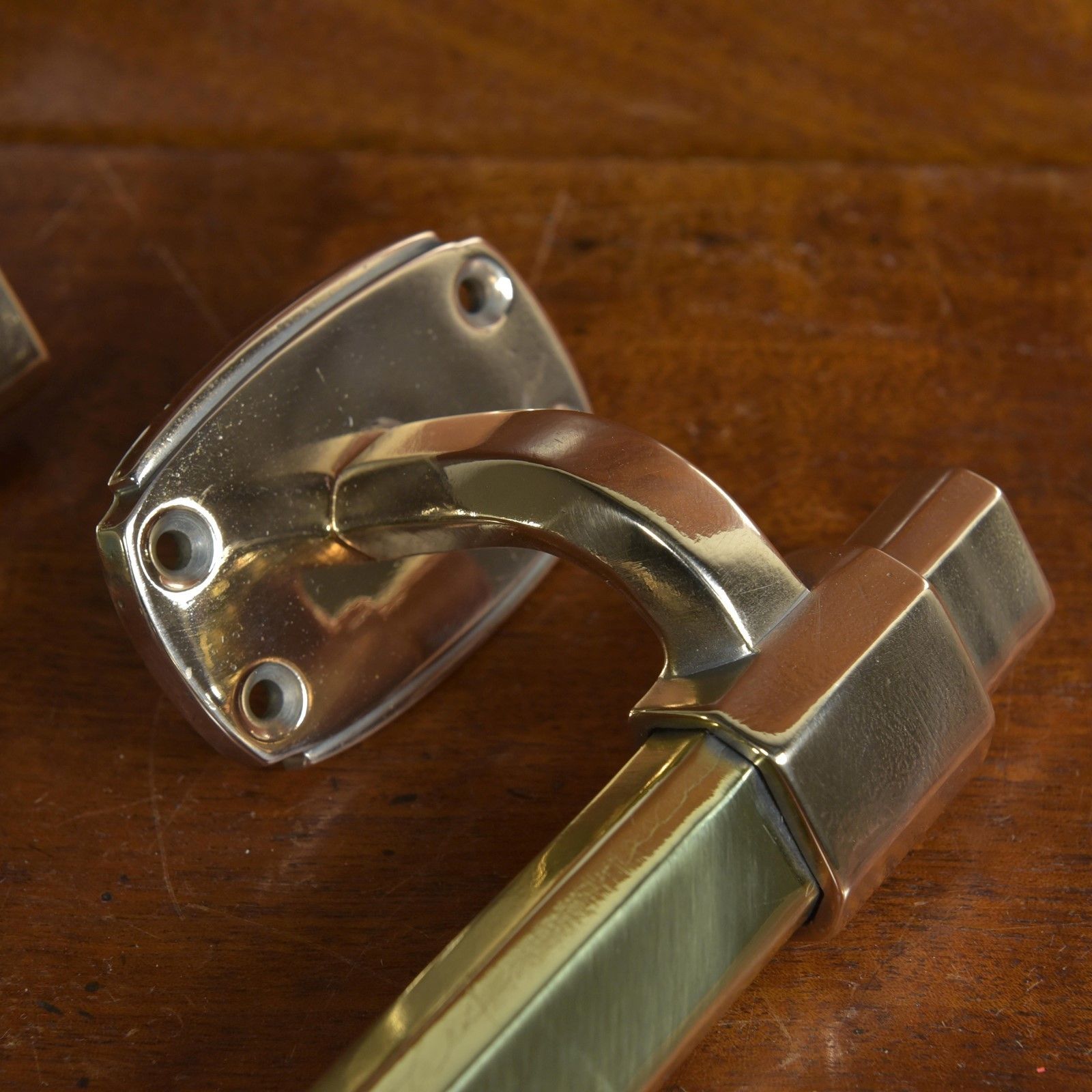 Antique Deco Brass Door Handles photo for sale
