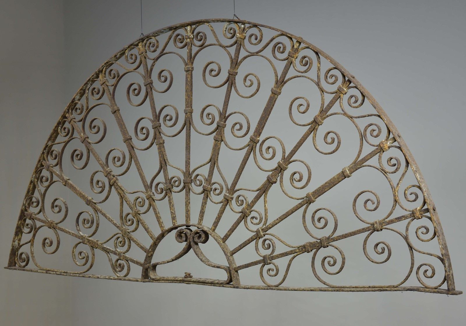 Home Fixtures Antique Iron Demilune Overdoor Grill 2 photo