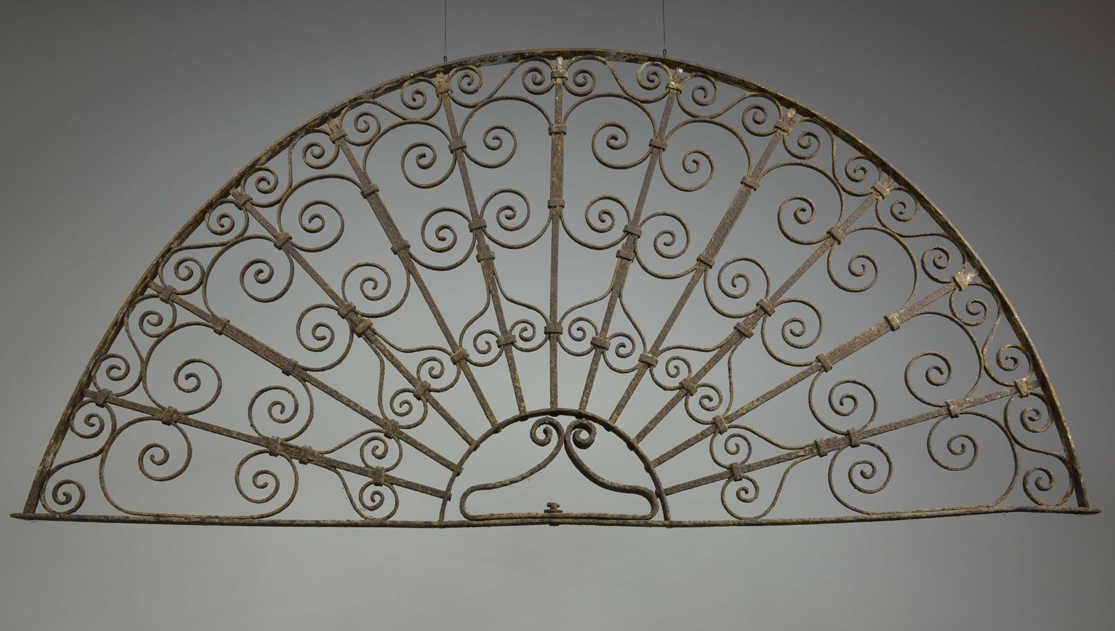 1033.0 Antique Iron Demilune Overdoor Grill 2 photo
