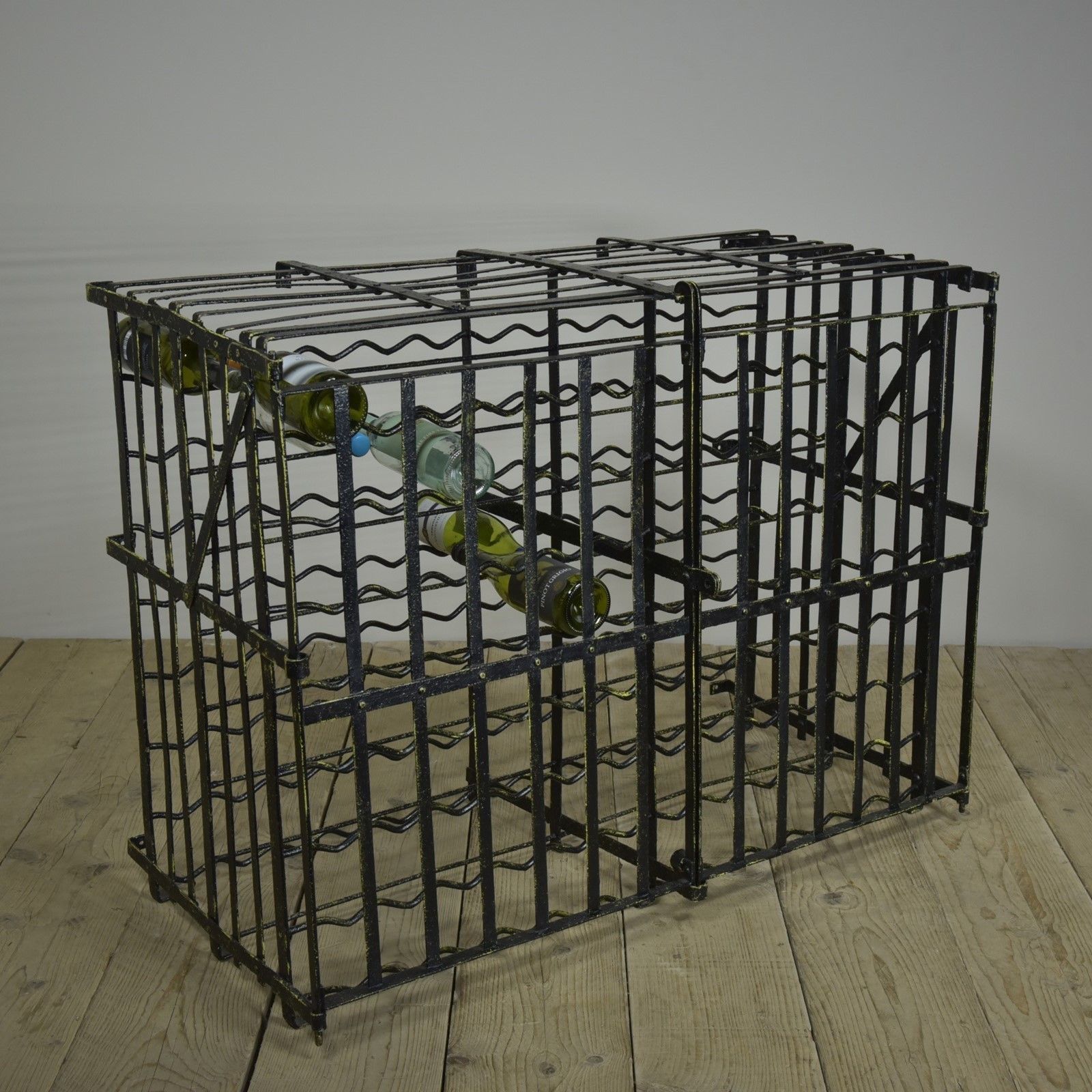Antique Wrought Iron Wine Rack