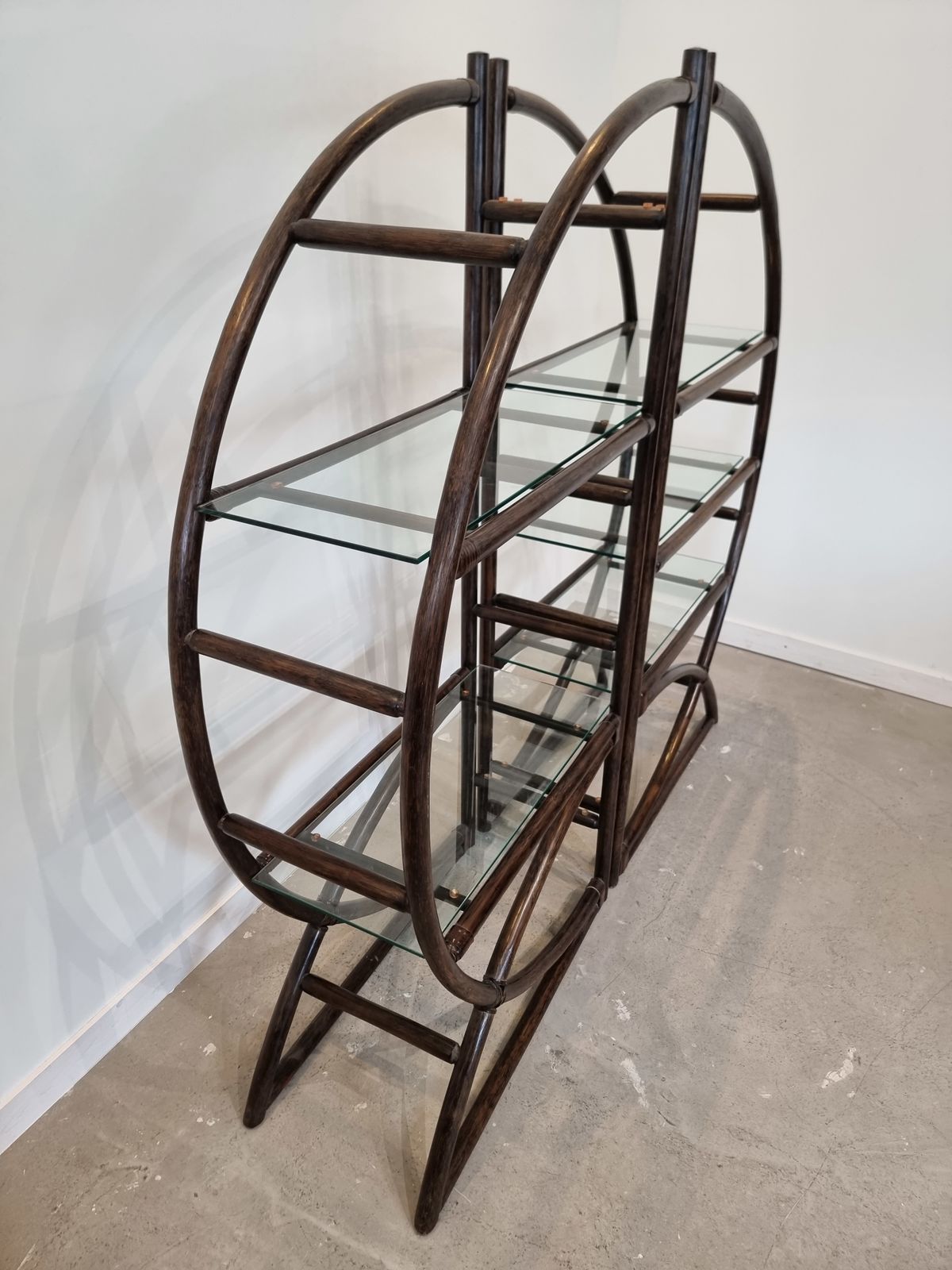 Brown Rattan Roomdivider, Boho photo Furniture
