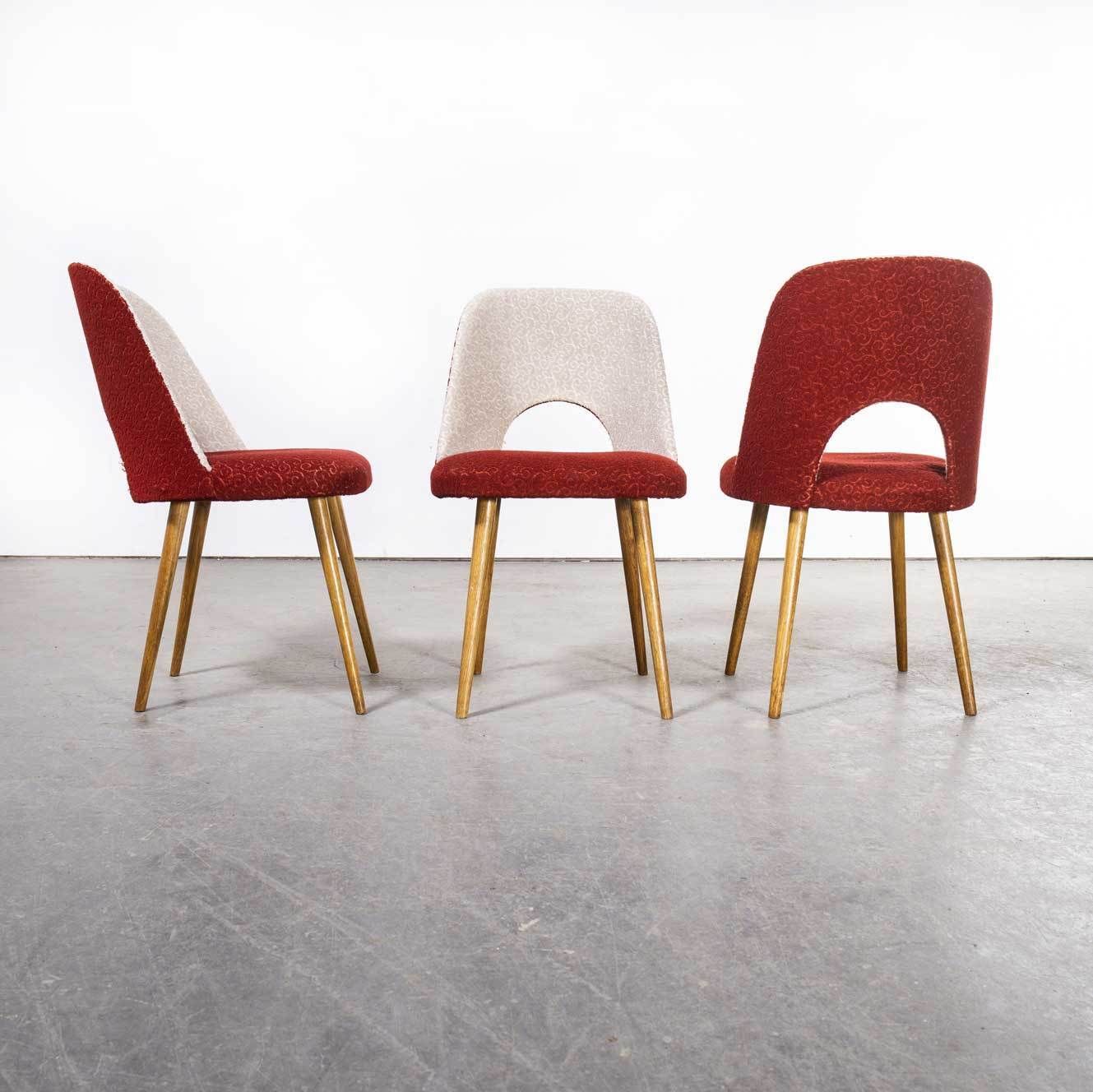 1960’s Set Of Three Upholstered Dining Chairs – Oswald Haerdtl. photo for sale