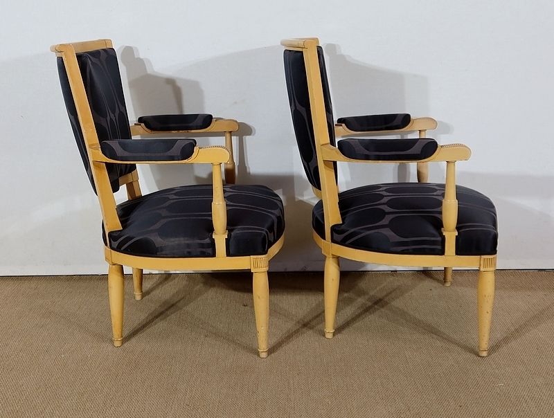 Pair Of Armchairs In Solid Sycamore, Directoire Taste   1940 photo 3934.6