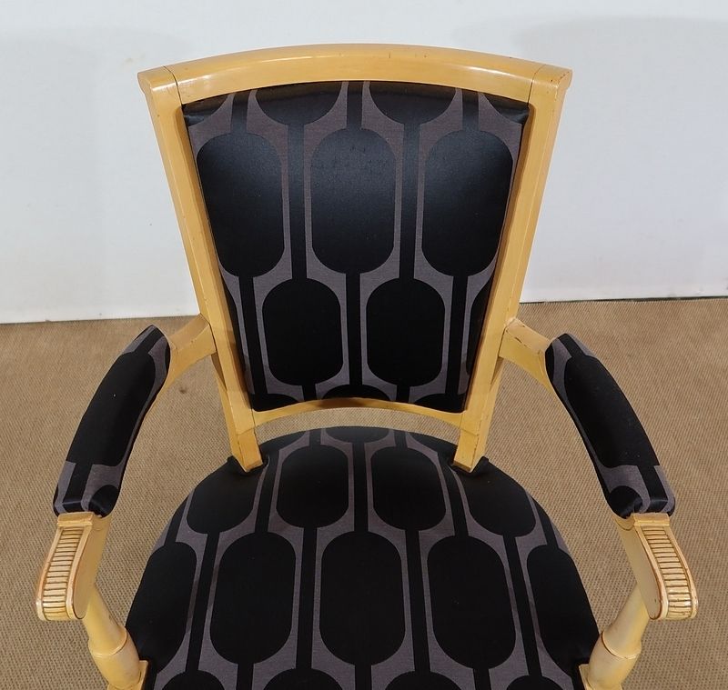 Furniture Pair Of Armchairs In Solid Sycamore, Directoire Taste   1940 photo