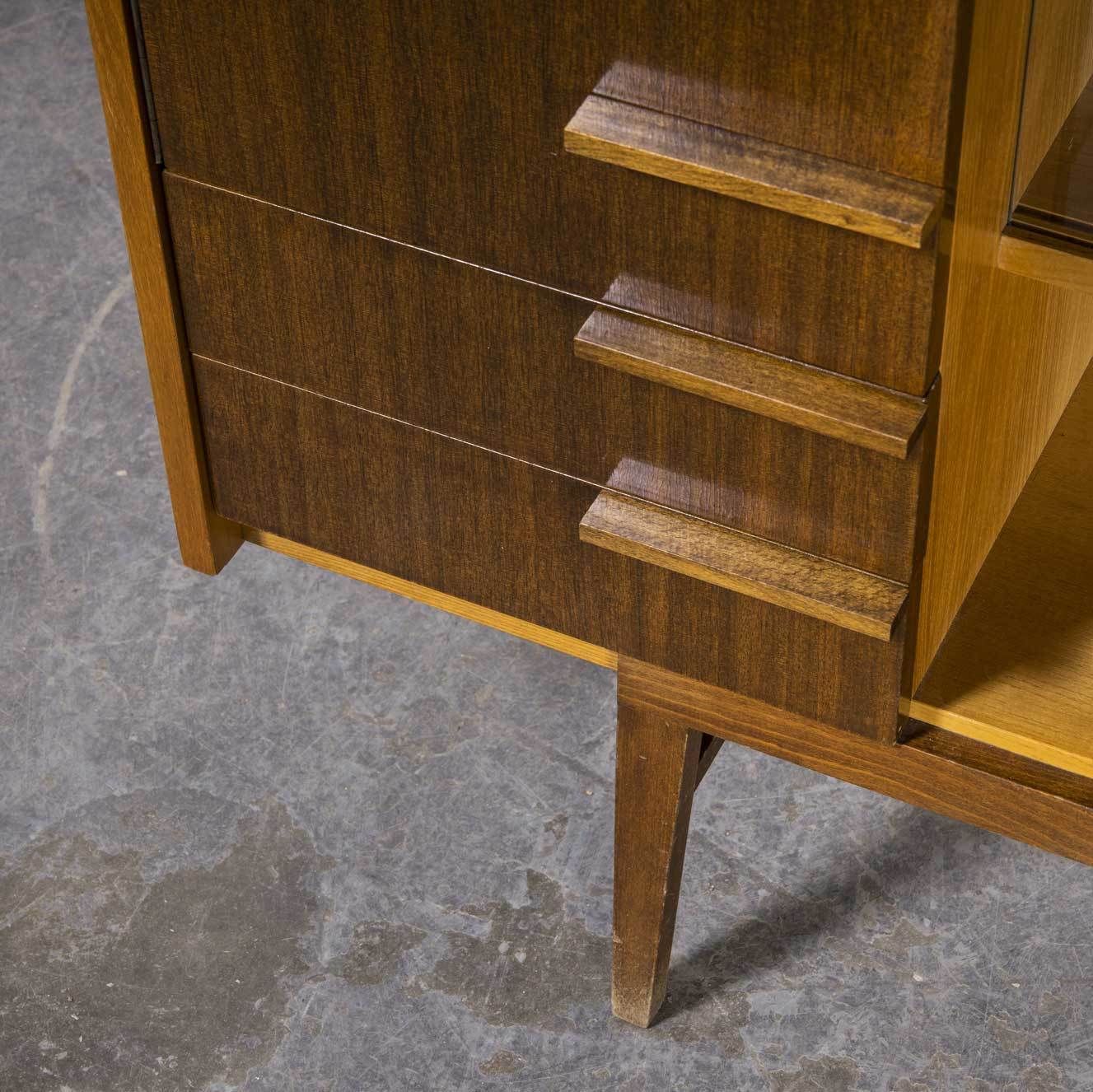 1960’s Large Mid Century Glass Fronted Cabinet – Up Zavody photo for sale