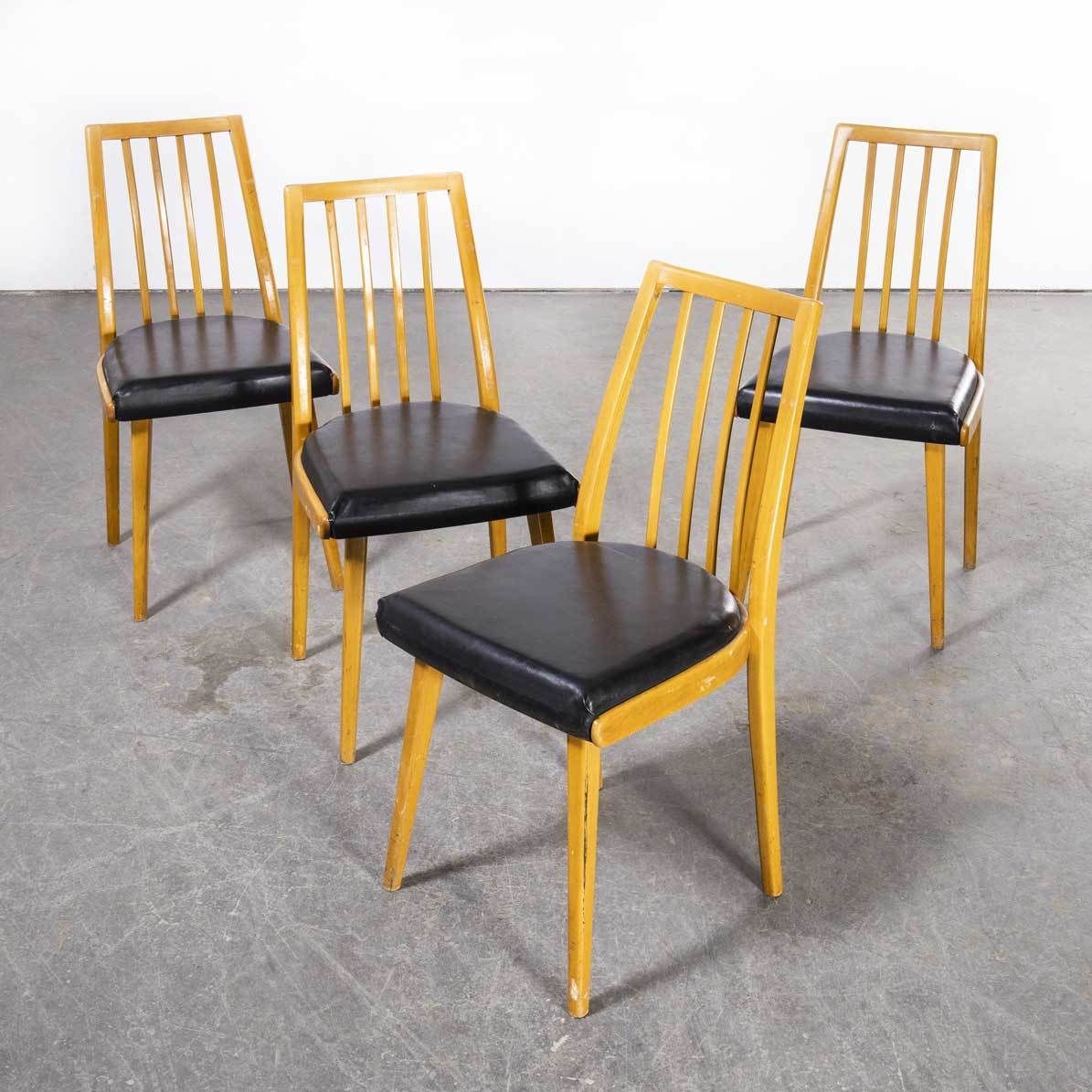 1960’s Mid Century Upholstered Dining Chairs By Interier Praha  Set Of Four photo for sale