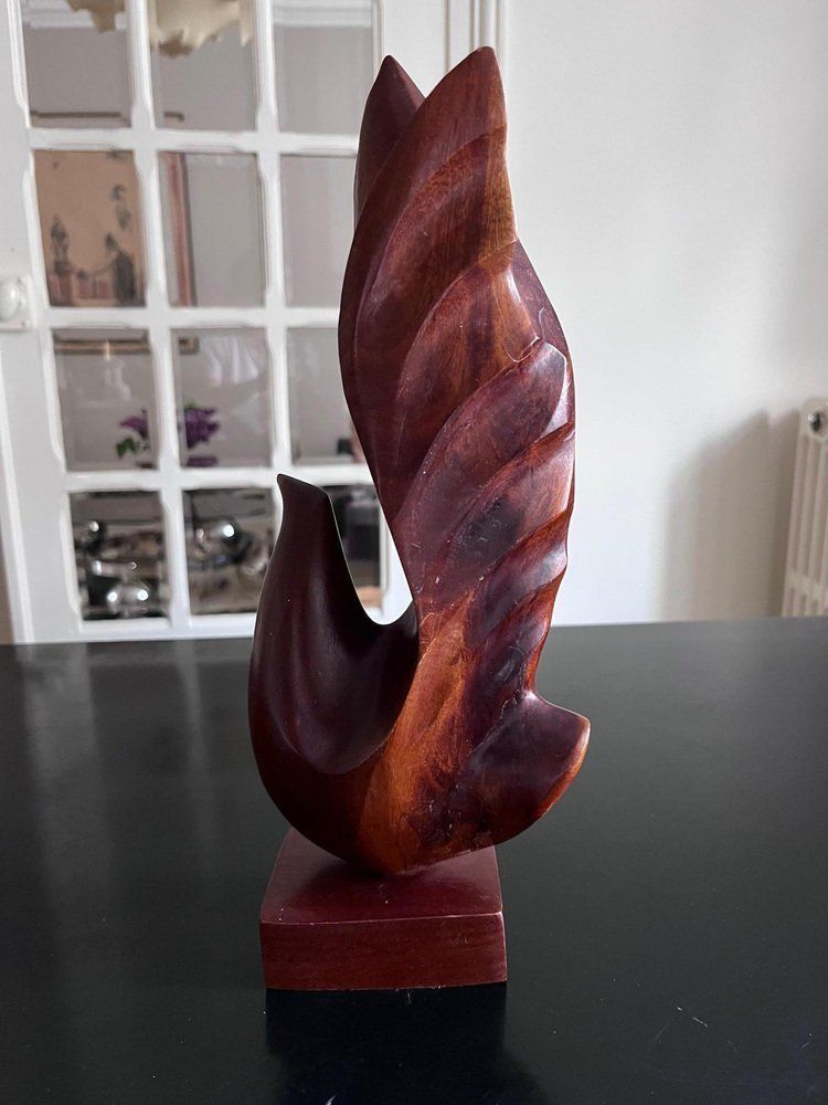 Scandinavian Wooden Bird Sculpture photo for sale