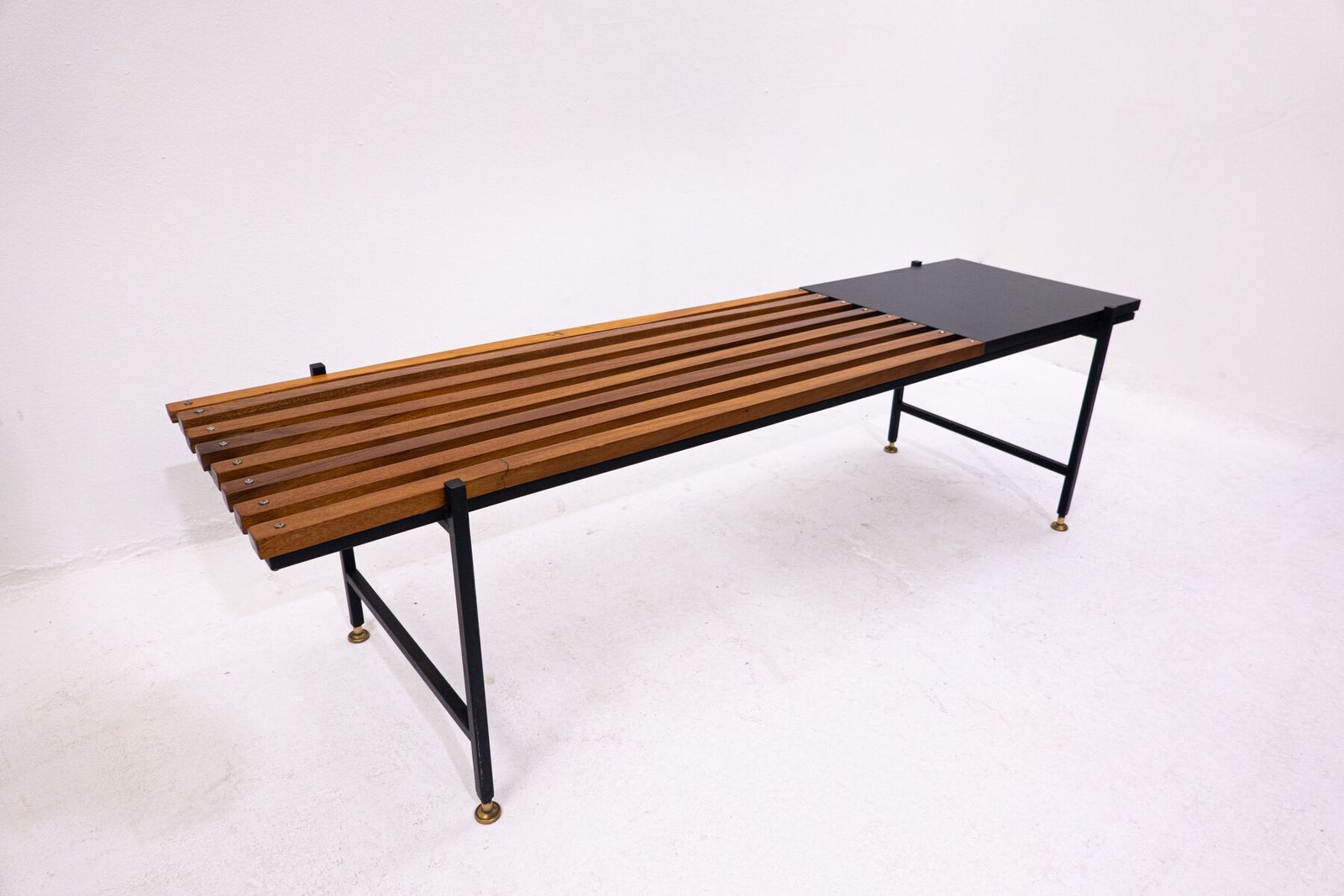 Mid Century Modern Slatted Bench photo furniture