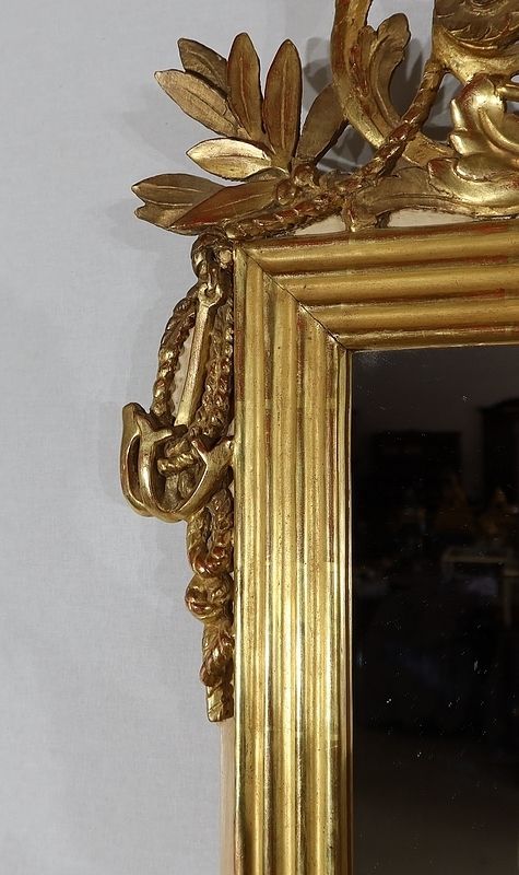 Mirror In Wood Gilded With Gold Leaf Louis   19th Century photo buy