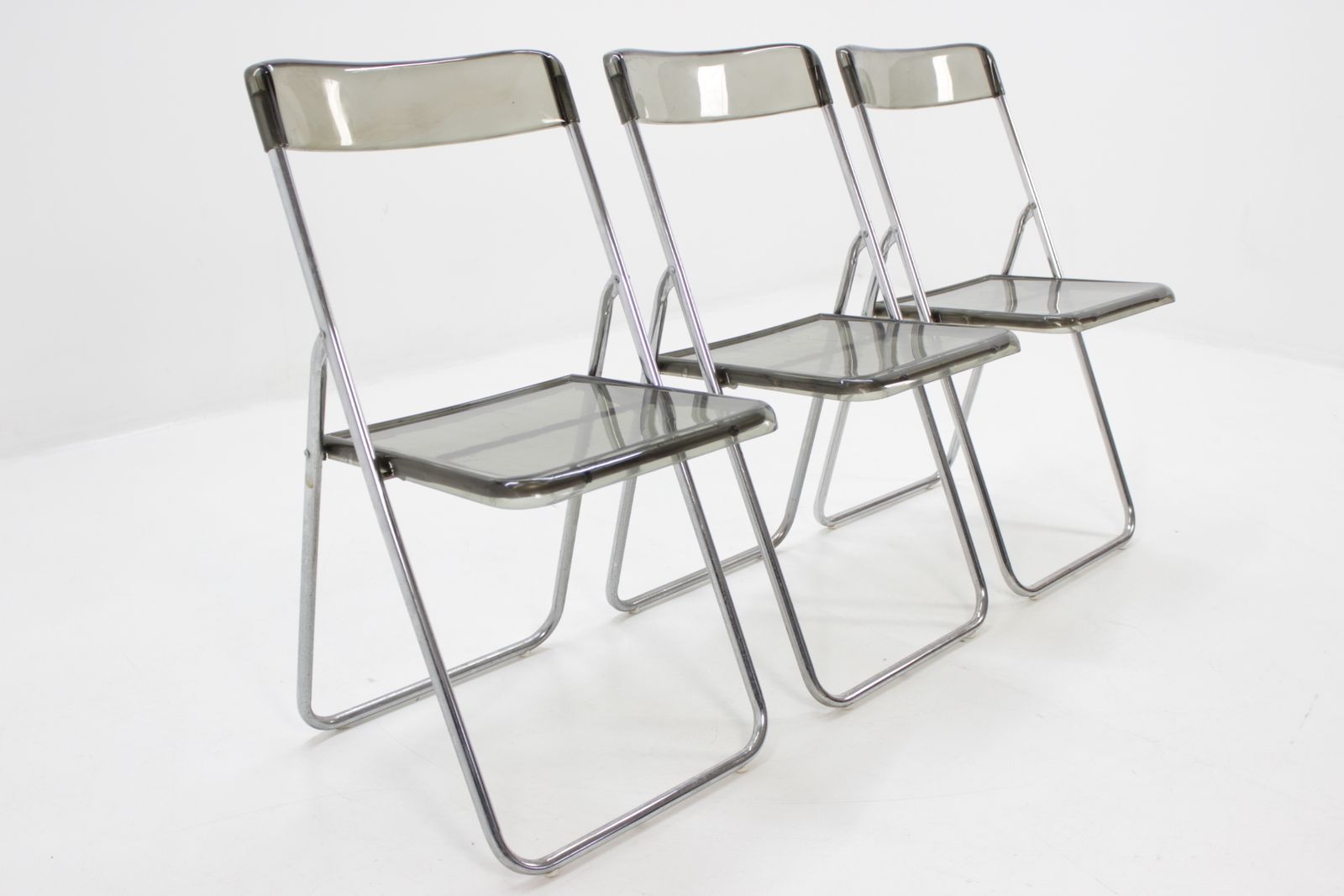 Set Of Three Folding Midcentury Chairs From Sweden, 1970s photo for sale