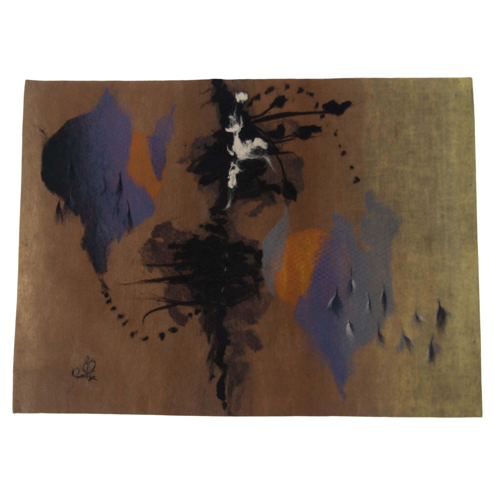 Art Wool Tapestry "Mirror" By Svejdova, Czechoslovakia, 1984