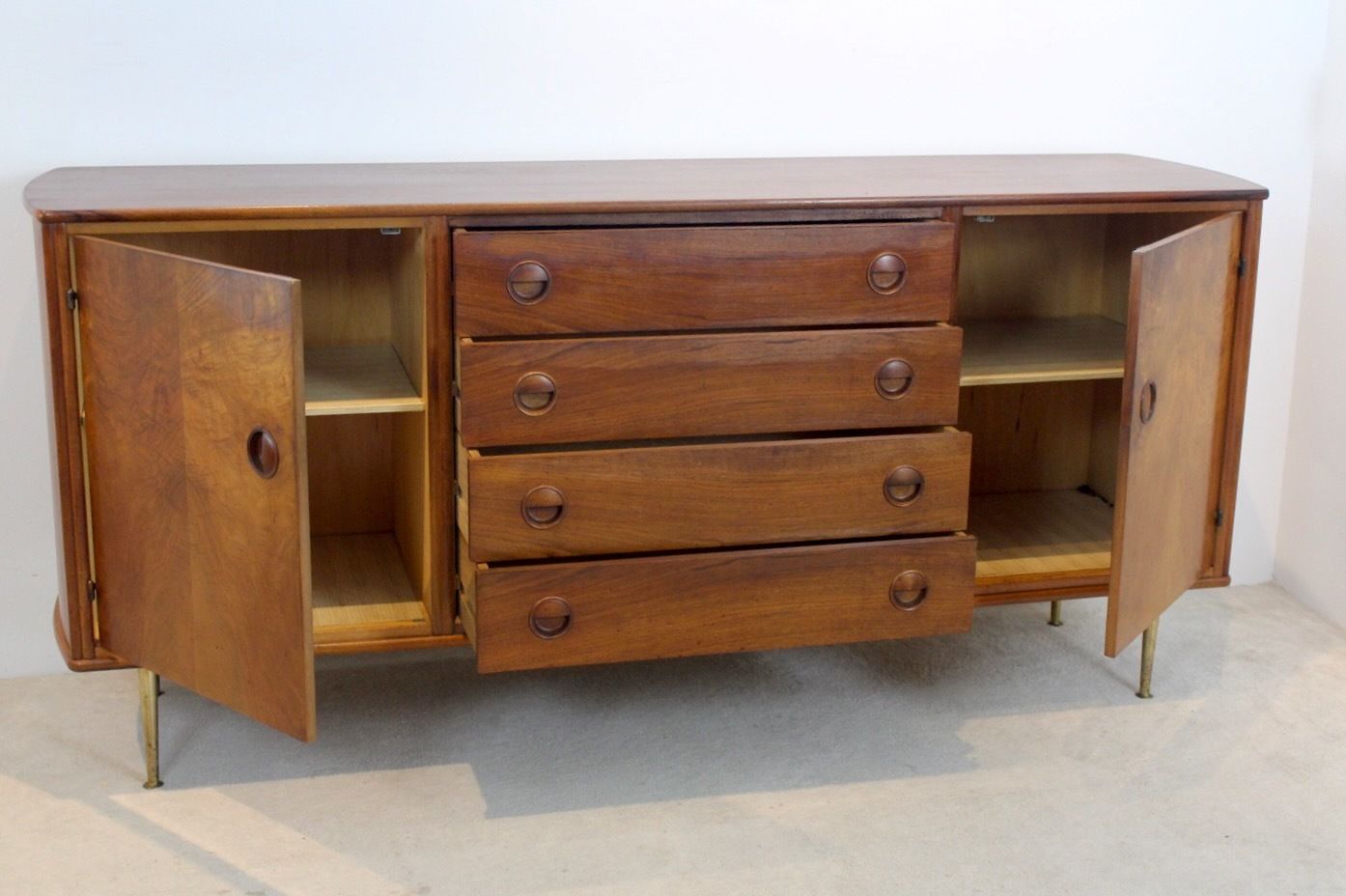 Walnut And Brass Sideboard By William Watting For Fristho Modernart Denmark photo for sale