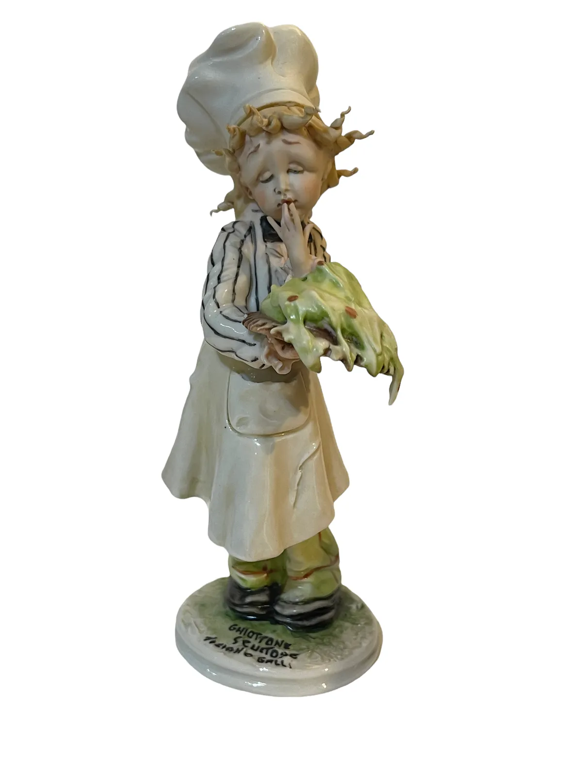 Capodimonte Figurine, 20th Century, Decorated And Signed Figure, Ghiottone