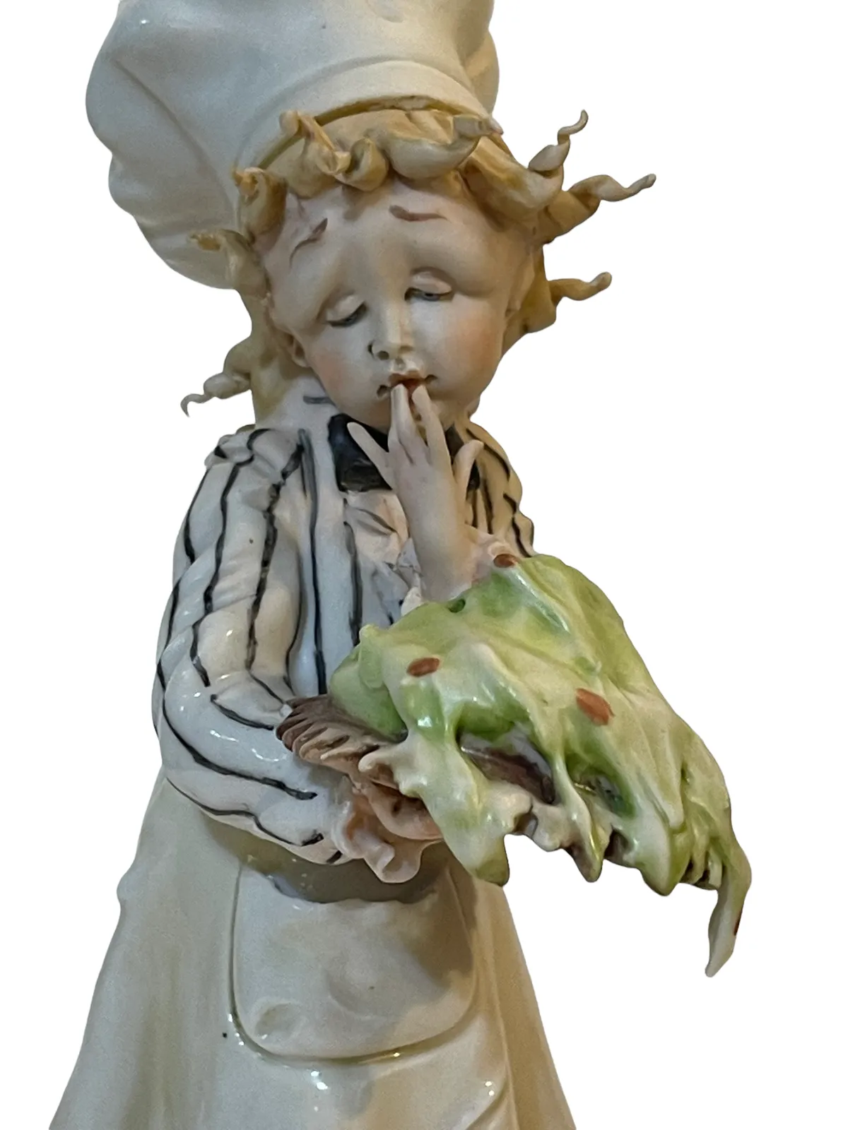 Capodimonte Figurine, 20th Century, Decorated And Signed Figure, Ghiottone photo vintage