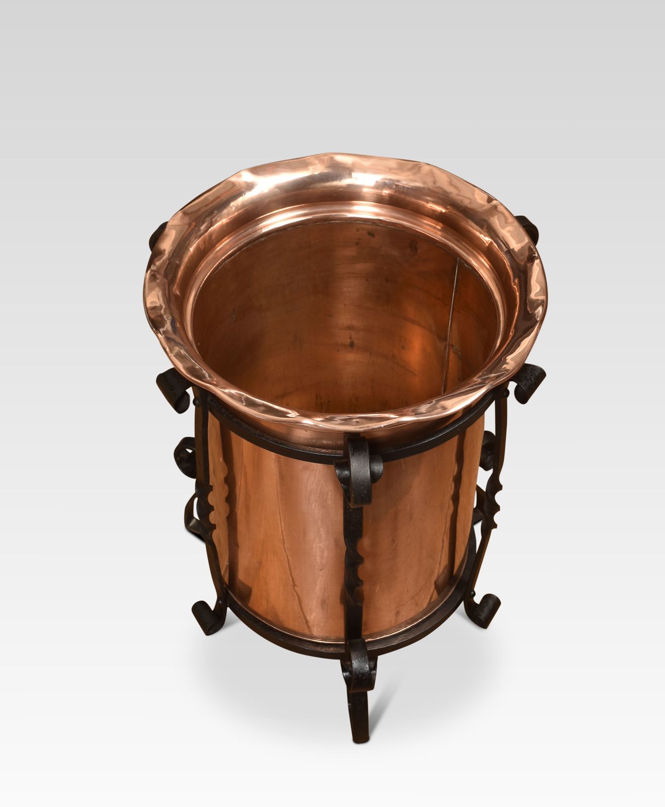 Arts And Crafts Circular Copper Coal Bucket photo furniture