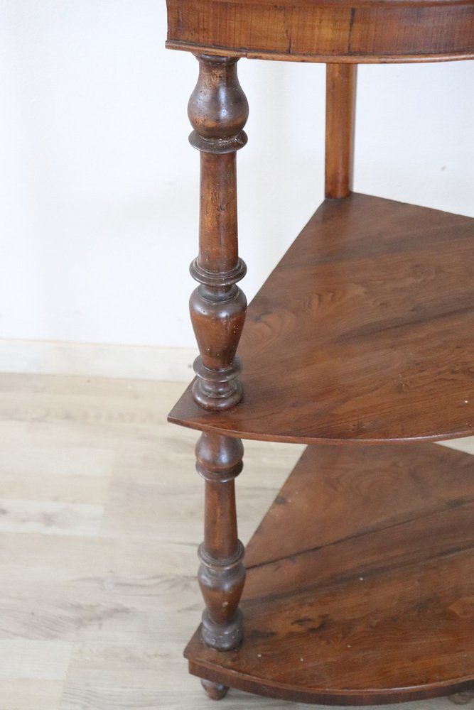 Antique Walnut Corner Shelves, 1850s photo for sale