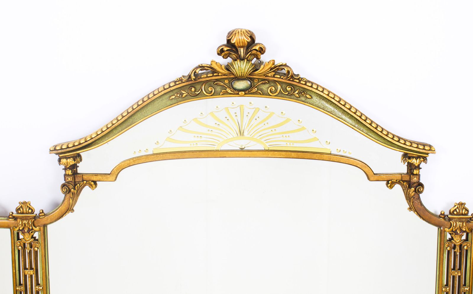 Large English Art Deco Overmantel Mirror C.1920 137x182cm photo furniture