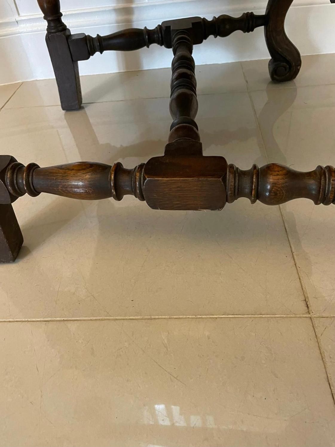 Antique Victorian Quality Carved Oak Armchair photo vinterior