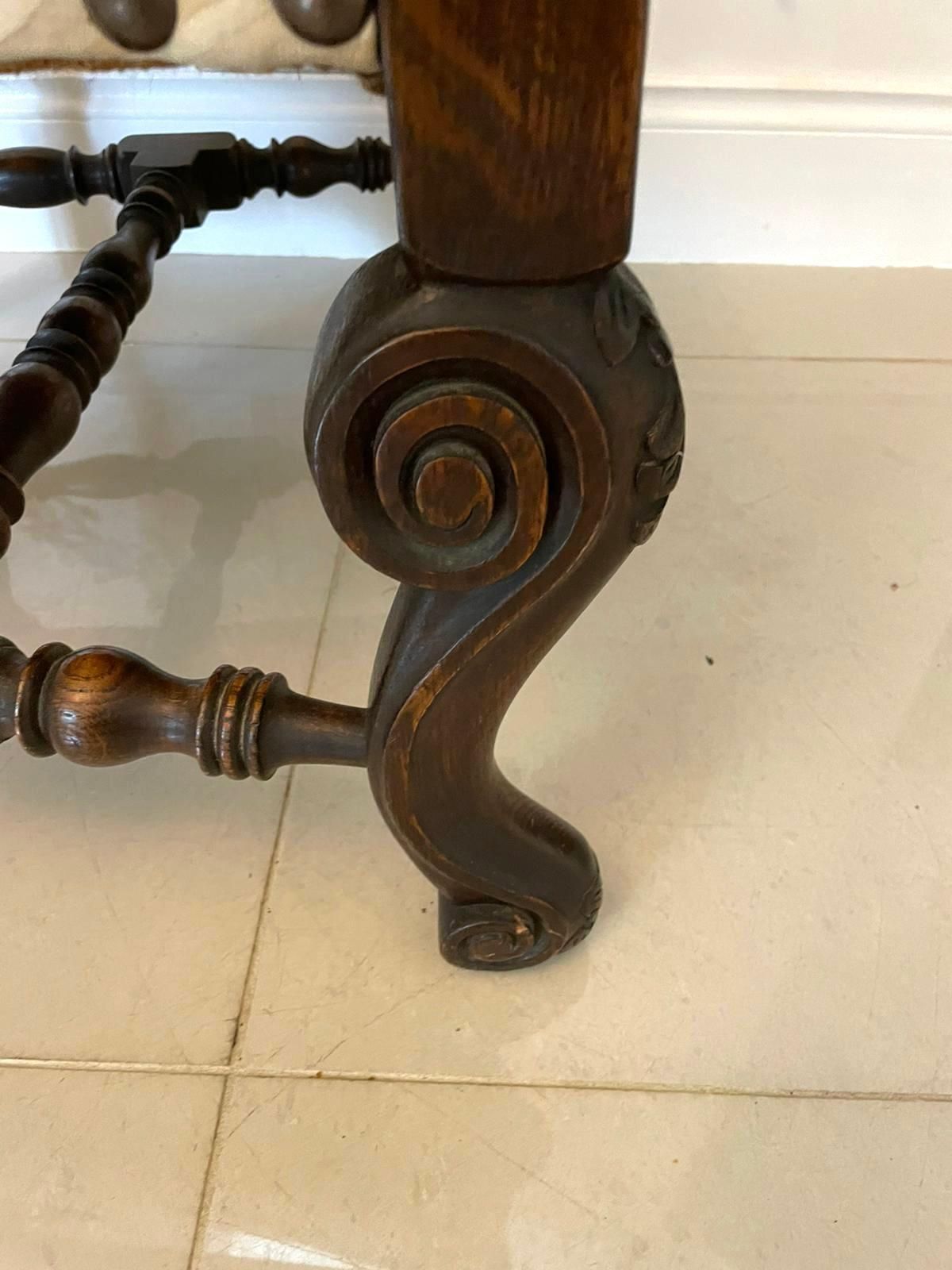 Antique Victorian Quality Carved Oak Armchair photo buy