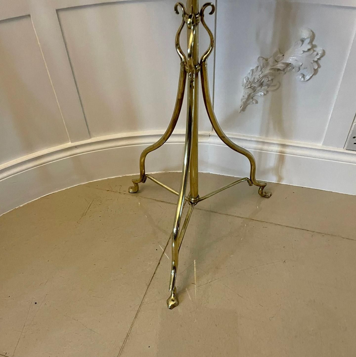 photo for sale Unusual Antique Victorian Quality Mahogany And Brass Adjustable Mirror On Stand