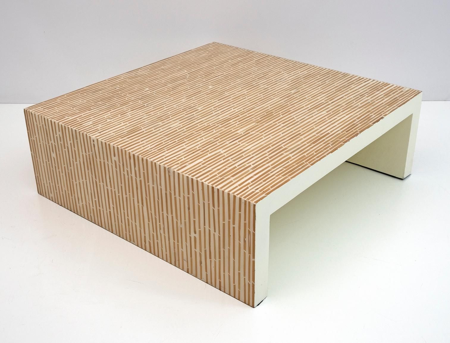 Modern Italian Resin And Bamboo Coffee Table photo furniture