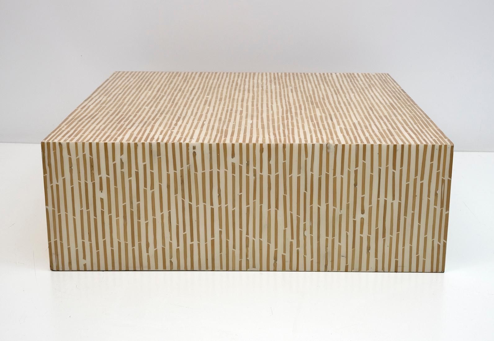Modern Italian Resin And Bamboo Coffee Table photo 3239.0