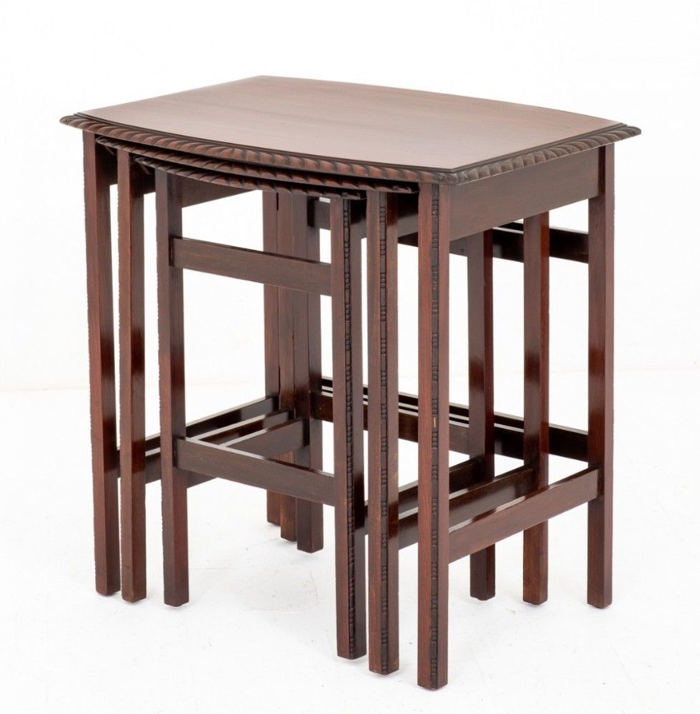Mahogany Nest Of Tables Antique photo 650.0