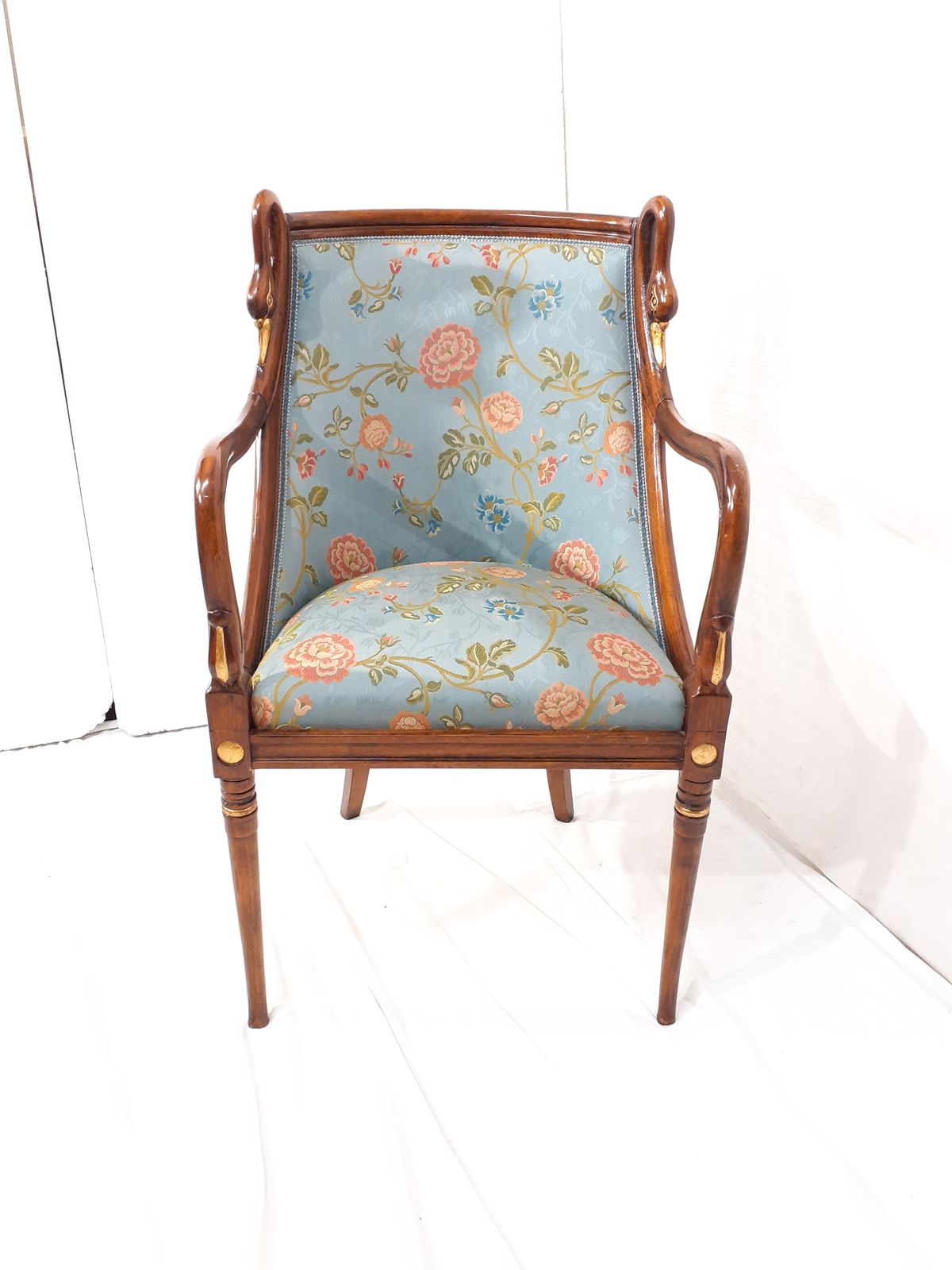 Beech Armchair With Hand Carved Swan photo buy