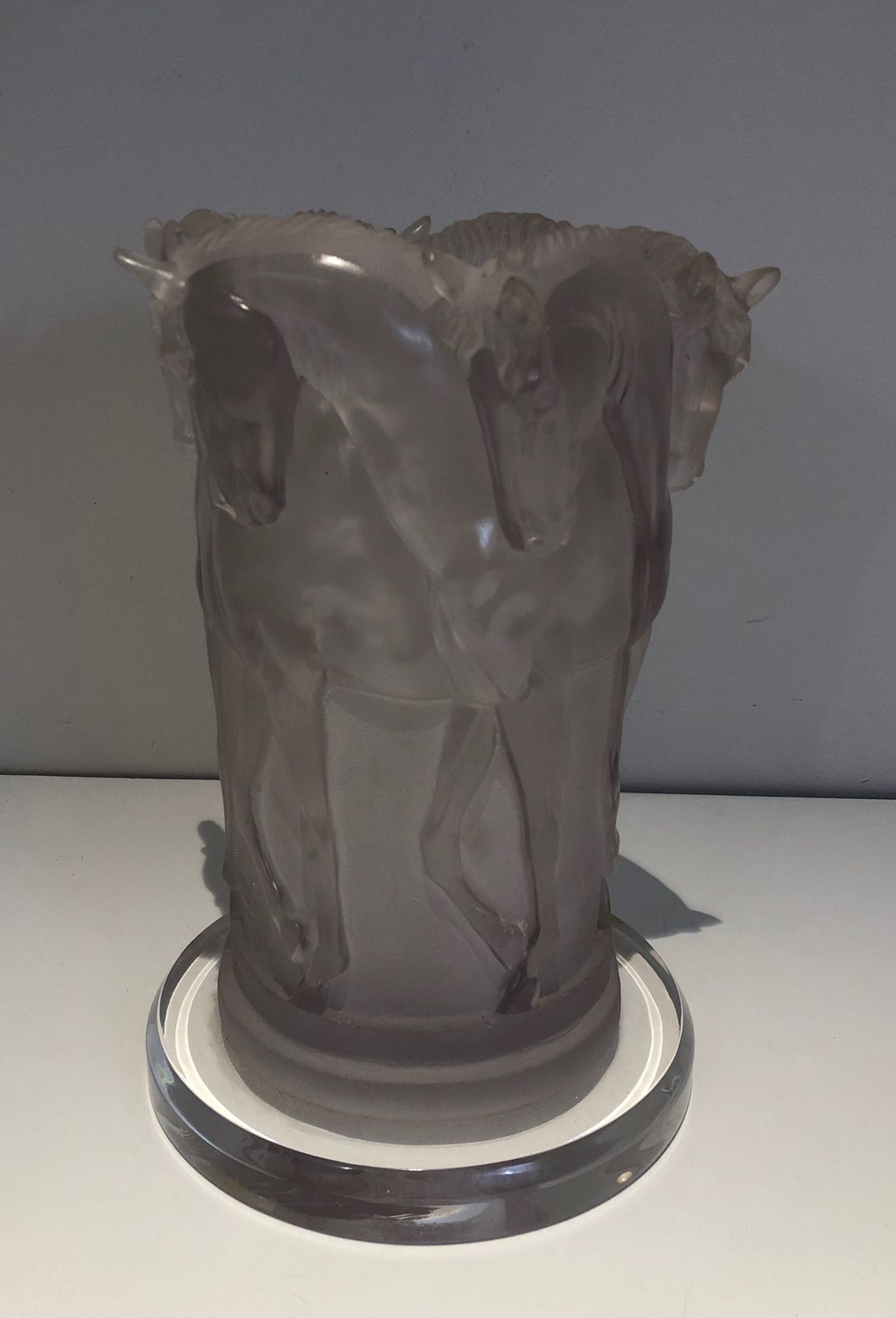 photo buy Lucite Horses Table Lamp In The Style Of Maison Lalique