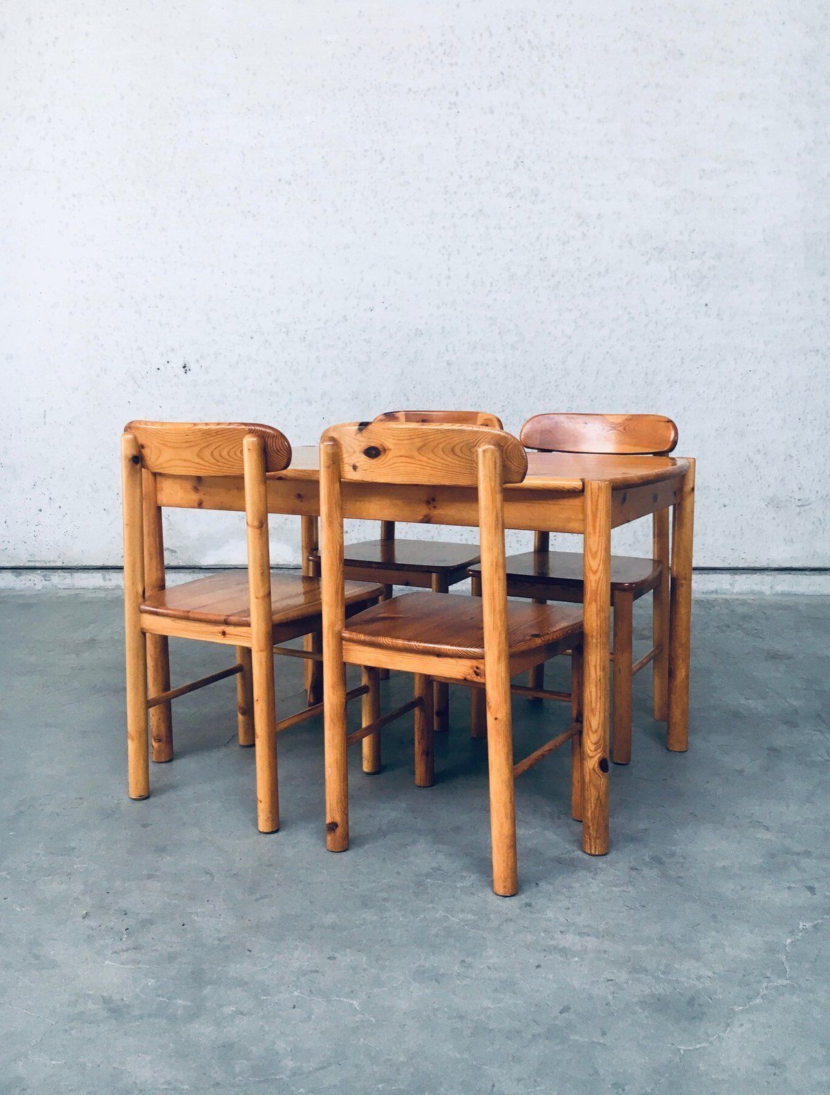 Deense Grenenhouten Stoelen En Tafel In De Stijl Van Rainer Daumiller, Ca. 1975 photo furniture