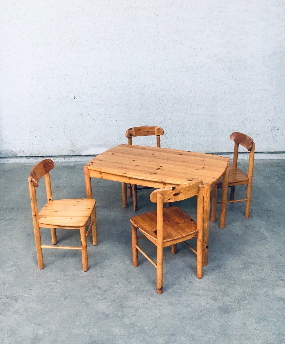 Deense Grenenhouten Stoelen En Tafel In De Stijl Van Rainer Daumiller, Ca. 1975 photo buy