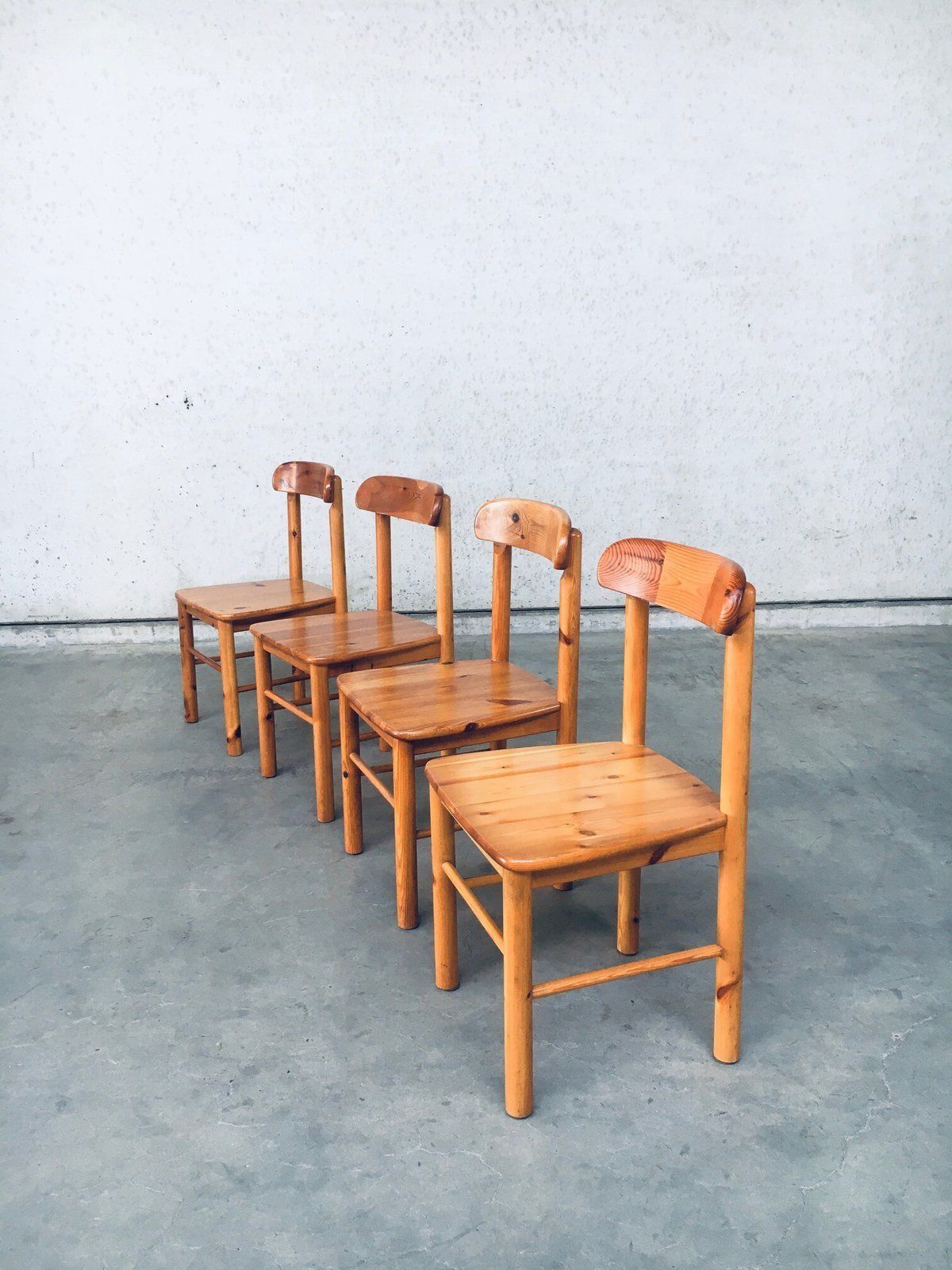 Deense Grenenhouten Stoelen En Tafel In De Stijl Van Rainer Daumiller, Ca. 1975 photo vintage