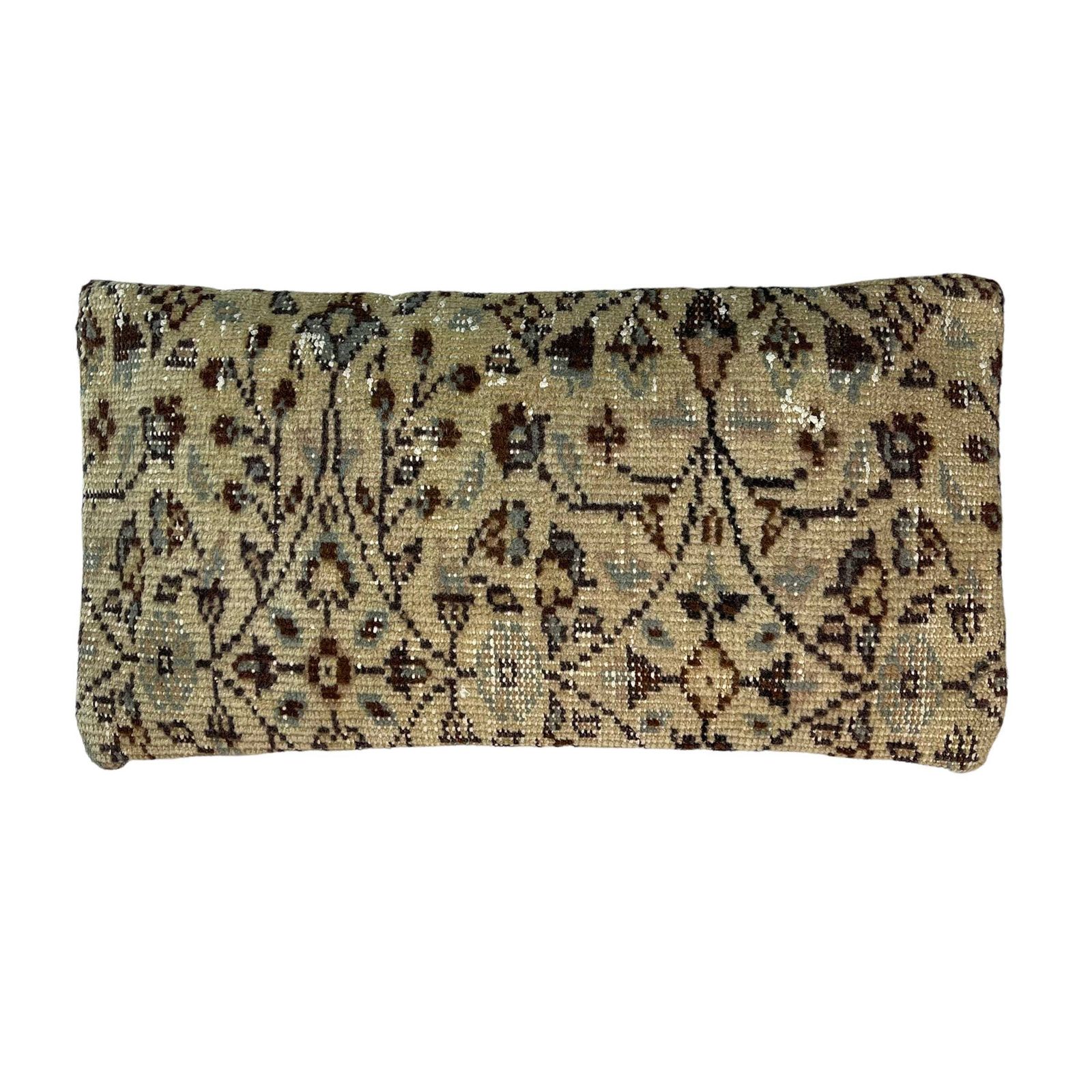 Vintage Hand Made Rug Cushion Cover, Decorative Rug Pillow Cover, Large Vintage Turkish Rug Cushion Cover photo vinterior